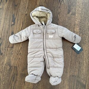 London Fog Tan Baby Snowsuit